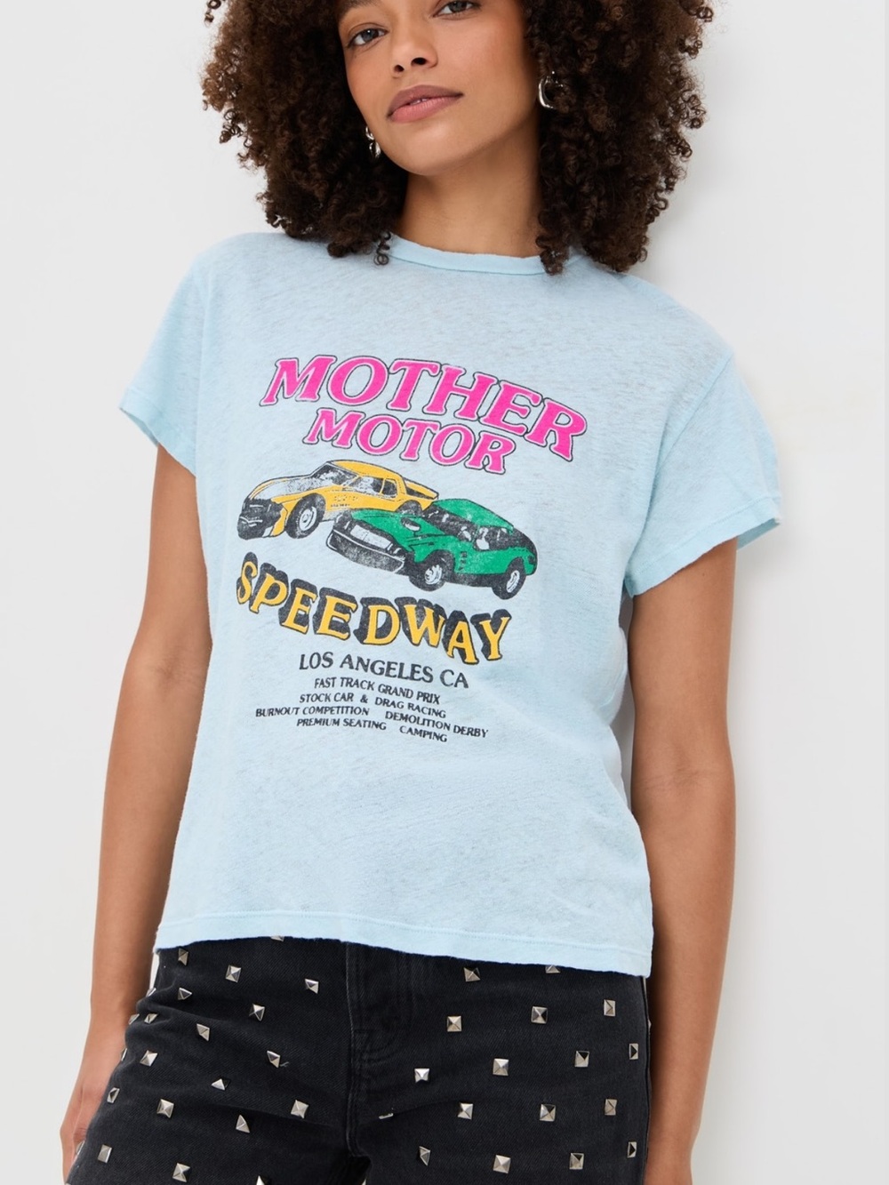 Mother Motor Speedway Graphic Tee - Light Blue